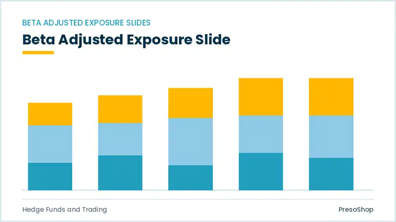 Editable PowerPoint beta adjusted exposure slide template, built from recolourable native shapes for hedge funds and trading decks