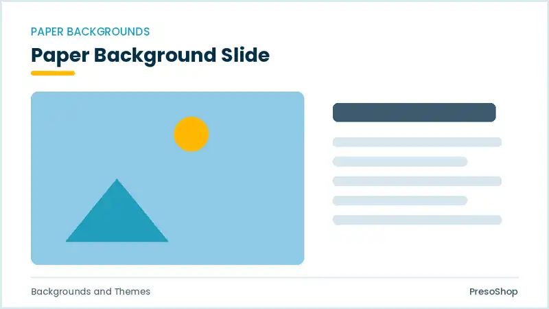 Editable PowerPoint paper background slide template, built from recolourable native shapes for backgrounds and themes decks