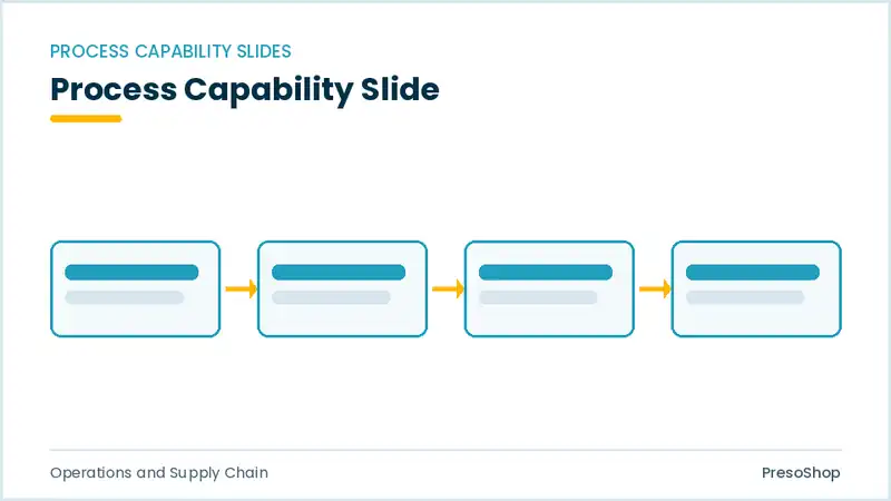 Editable PowerPoint process capability slide template, built from recolourable native shapes for operations and supply chain decks