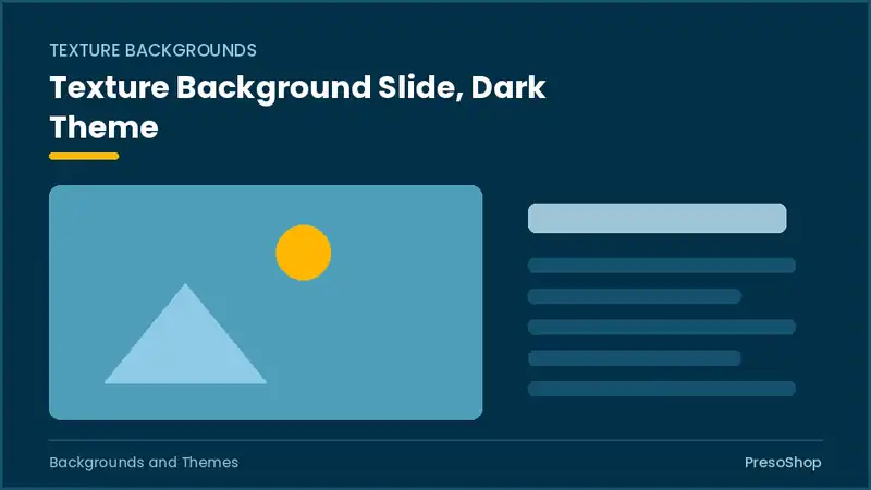 Editable PowerPoint texture background slide template in a dark theme, built from recolourable native shapes for backgrounds and themes decks